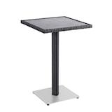 thumbnail of METRO PROFESSIONAL Table haute Gastro Barbados, alu/poly rotin, 70 x 70 cm, plateau imitation pierre, noire