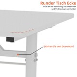 thumbnail of Schreibtisch höhenverstellbar 90x120x60 cm mit Handkurbel, Doppelständer stabil, minimalistisches Design für Homeoffice, Weiß