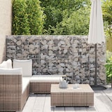 thumbnail of vidaXL Schanskorfmuur met deksels 100x20x150 cm gegalvaniseerd staal