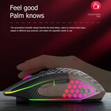 thumbnail of Souris Gaming Sans Fil Rechargeable 8 Boutons 1600DPI RGB Lumineuse YONIS