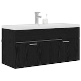 thumbnail of Helloshop26 - Mobiletto da bagno moderno da parete pratico contenitore 100 x 38,5 x 46 cm legno di rovere nero ingegnerizzato 02_0056323