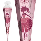 thumbnail of Roth Schultüte 85cm eckig Ballerina Glitter u Rüschenborte