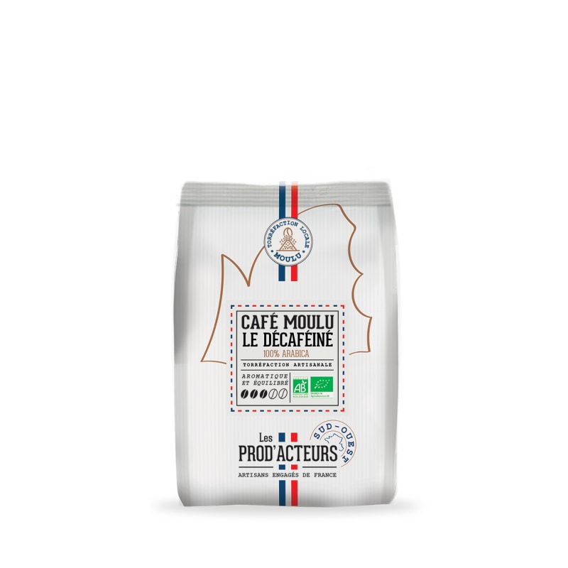 Café Déca Pur Arabica Bio moulu 500g Prod'Acteurs