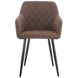 thumbnail of Set van 2 eetkamerstoelen Shila bruin/Stof