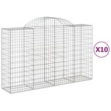 thumbnail of vidaXL Gabionen mit Hochbogen 10Stk. 200x50x120/140cm Verzinktes Eisen