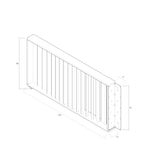 thumbnail of Séparateur d'Ambiances pour Terrasses avec Rambarde Pliable 150 x 12 x 75 cm