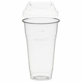 thumbnail of 50x BIO Trinkbecher 500ml + Domdeckel ohne Loch stapelbar aus Biokunststoff