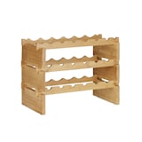 thumbnail of Relaxdays Weinregal stapelbar, Bambus Flaschenhalter für 18 Flaschen Wein, erweiterbarer Weinständer mit 3 Ebenen, natur