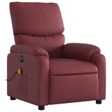 thumbnail of Décoshop26 -TV-Sessel mit elektrischer Liegemassagefunktion und 6 Massagepunkten aus bordeauxrotem PVC DEC027246