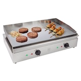 thumbnail of METRO Professional Grelhador GEG2112, aço inoxidável, 72 x 49.8 x 24 cm, tabuleiro para gordura removível, superfície lisa/ estriada, 3500 W, prateado