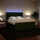 thumbnail of vidaXL Boxspringbett mit Matratze Dunkelgrün 200x200 cm Samt