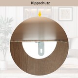 thumbnail of Badezimmerschrank mit Lichtleiste 75x40x190 cm, 2 großen Schubladen und 2 Türen, Glasfront, modernes Design, braun