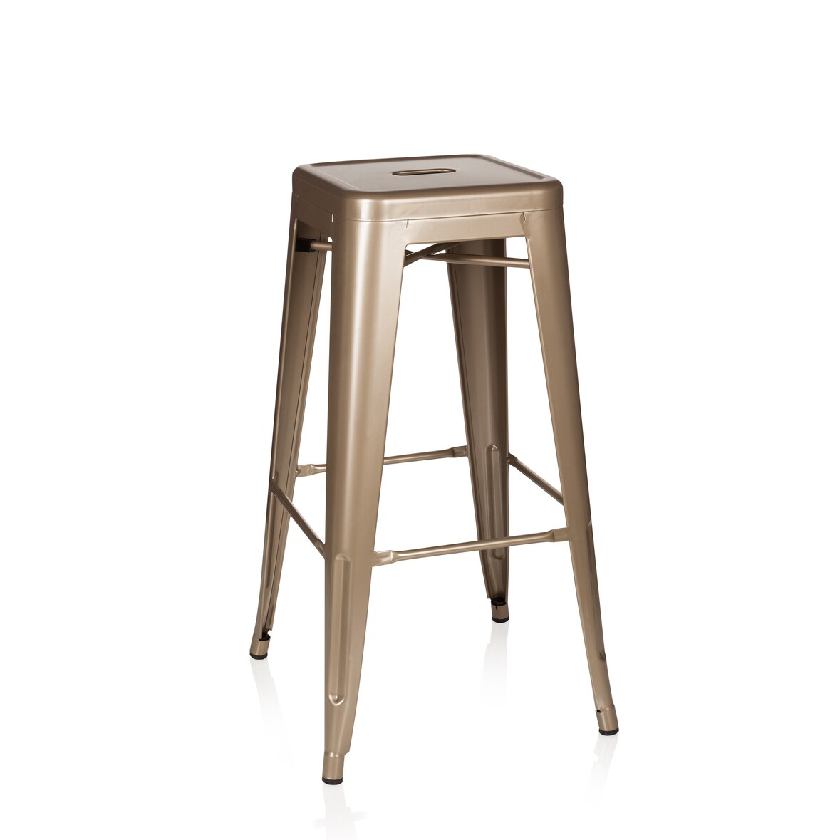Sgabello da bar VANTAGGIO HIGH metallico champagne hjh OFFICE