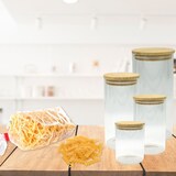 thumbnail of Set de 4 boîtes de conservation en verre avec couvercle en Bambou Fackelmann Nature