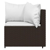thumbnail of vidaXL Garten-Ecksofas mit Kissen 2 Stk. Braun Poly Rattan