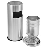 thumbnail of Danieli Store | Cenicero de pie redondo | Cenicero exterior de acero con papelera | Ceniceros con tapa de rejilla y cubo de basura extraíble