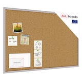 thumbnail of ALLboards Lavagna in Sughero con Cornice Grigio in Legno 90×60 cm, Bacheca Sughero per Puntine Spille Memoboard