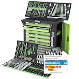 thumbnail of Werkstattwagen Premium plus bestückt 254tlg. 7 Schubladen Chrom Vanadium Werkzeug  abschließbar grün