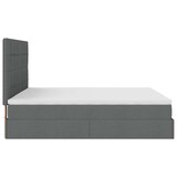 thumbnail of vidaXL Ottoman-Bett mit Matratzen Dunkelgrau 200x200 cm Stoff