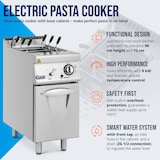 thumbnail of Royal Catering Cuocipasta elettrico - 9 kW - 400 V - 40 x 73 cm - Serie Pro 730 -