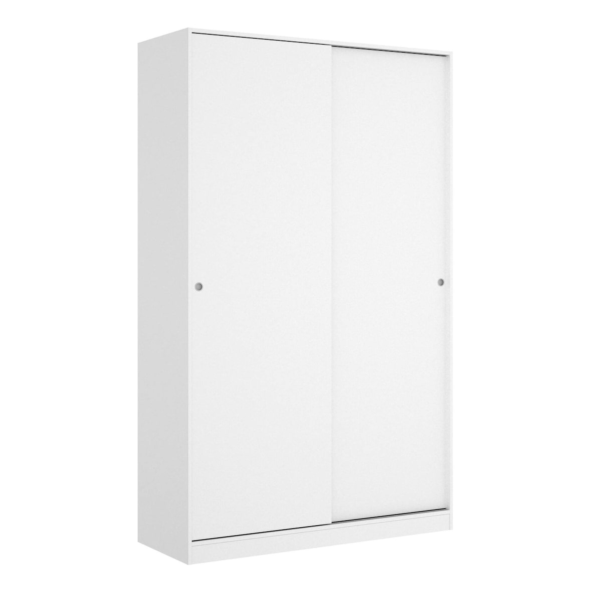 Dmora Guardaroba Denali, Mobile appendiabiti per camera da letto, Armadio a 2 ante scorrevoli, 120x50h204 cm, Bianco