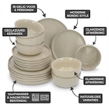 thumbnail of 6 persoons 18-delig servies Terre Beige Geglazuurd Keramiek