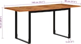 thumbnail of vidaXL Esstisch 160x80x75 cm Massivholz Akazie