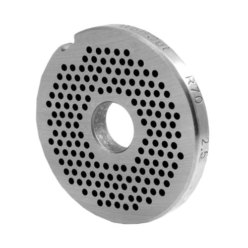 WOLFCUT Fleischwolfscheibe, Lochscheibe Werkzeugstahl Größe R70 - 2,5 mm Bohrung kompatibel mit BIZERBA FW 70 / EDERTAL EMS 70 / FEUMA TW-R 70 uvm.