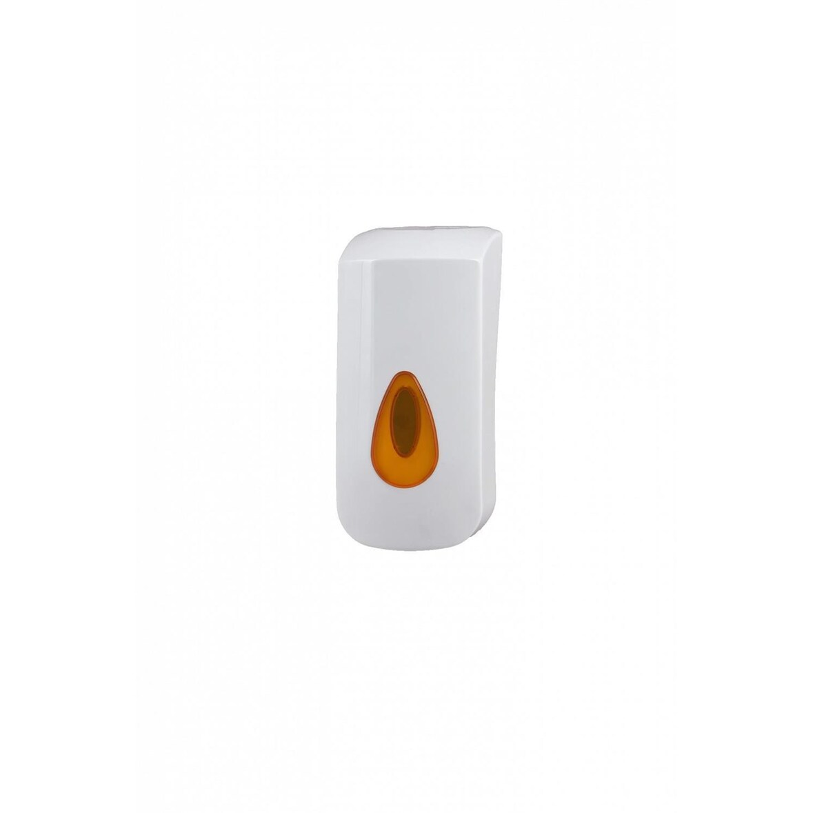 PlastiQline Seifenspender - 400 ml - Kunststoff - weiß - Farbfenster orange