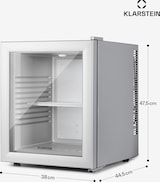 thumbnail of Brooklyn 30 Mini-Kühlschrank Glastür LED Ablage Silber