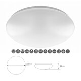 thumbnail of 18 Watt LED Decken und Wand Leuchte IP54 Feuchtraum weiß rund|Ø330 x 85 mm (BxH)|Neutralweiß|1440 Lumen