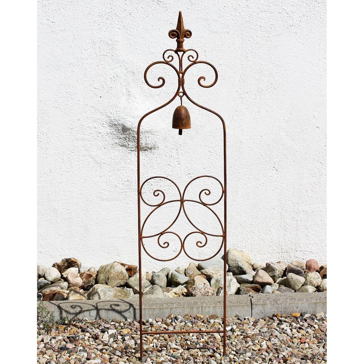 Rankhilfe mit Glocke 120697 Rankgitter aus Metall H-93 cm B-21 cm Kletterhilfe