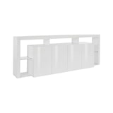 thumbnail of Dmora Credenza Ddalessandr, Buffet da soggiorno a 4 ante, Madia da salotto, Credenza moderna, 100% Made in Italy, 220x40h80 cm, Bianco lucido
