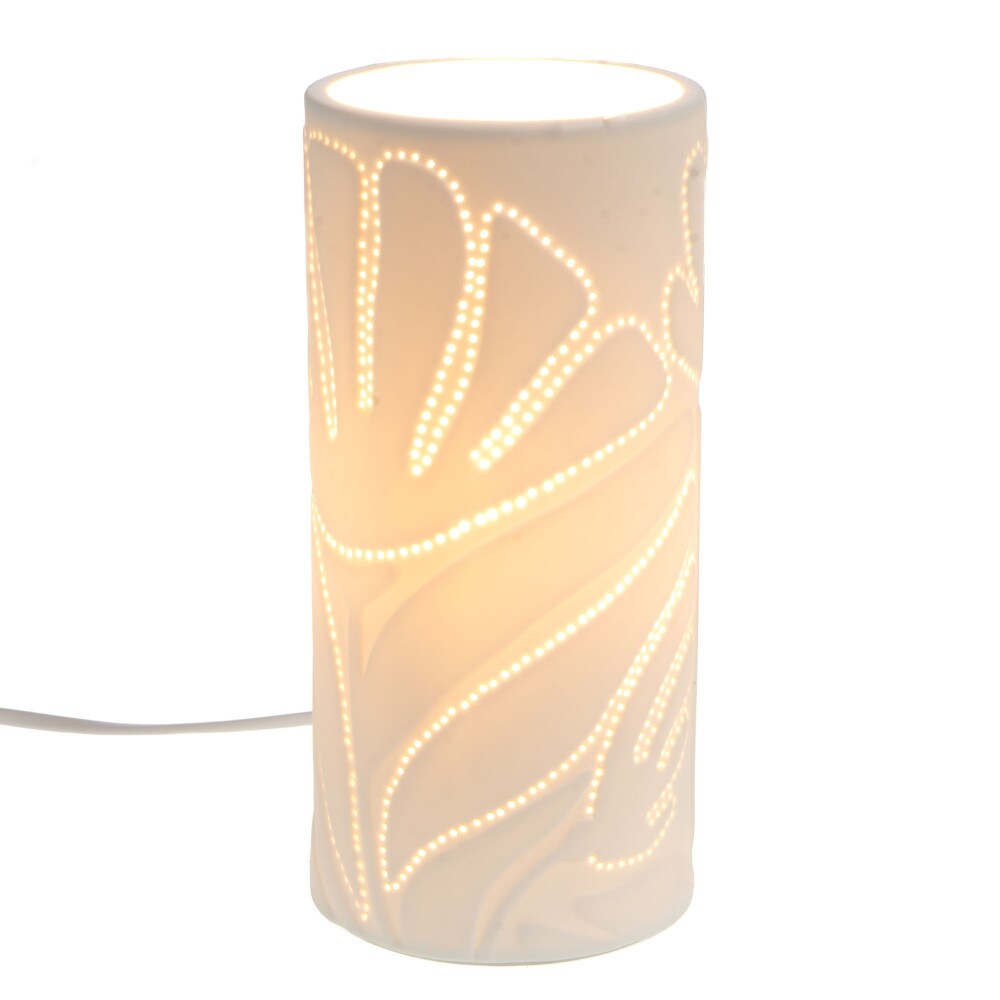 Röhrenlampe Margot - Weiß Rund Porzellan Amadeus 11.3x11.3 cm