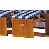 thumbnail of Strandkorb - bene living - Ostsee - karo/blau - PE weiß