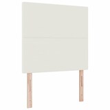 thumbnail of vidaXL Boxspringbett mit Kopfteil Creme und Weiß 90 x 200 cm Cordstoff
