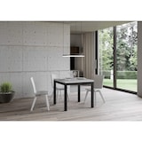 thumbnail of Tavolo apribile 90x90/180 cm Everyday Libra Bianco Frassino telaio Antracite