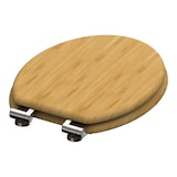 thumbnail of WC Sitz BAMBUS, massiver Toilettendeckel mit Absenkautomatik aus nachhaltigem Rohstoff, Klobrille, Klodeckel Holz,