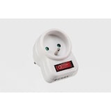 thumbnail of Fiche multiprise avec interrupteur, prise terre française (type E), polypropylène, usage intérieur, blanc