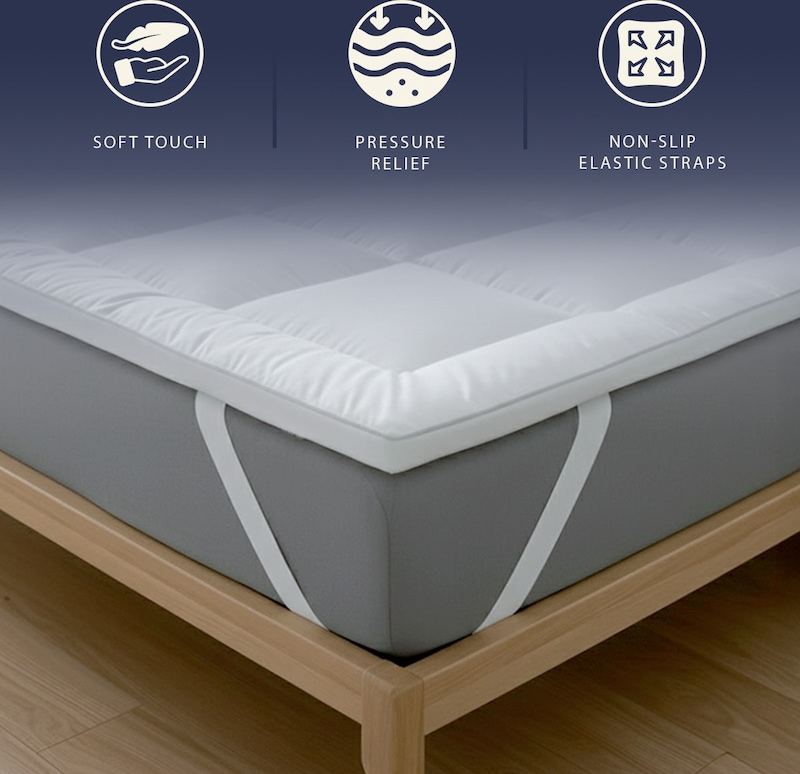 The White Stone Topper Letto King Size | Coprimaterasso 800 gr/m² con ...
