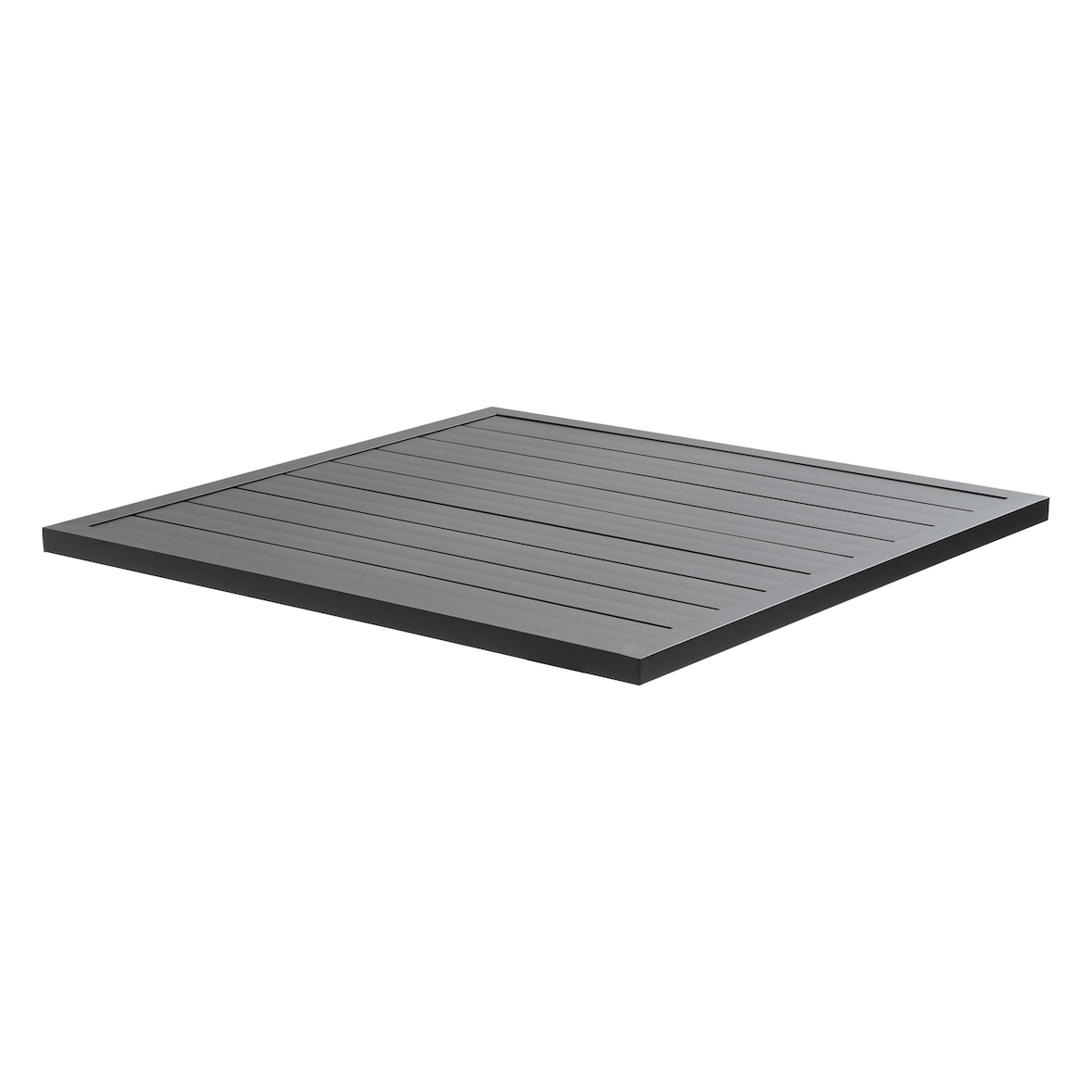 Cardiff vierkant tafelblad van zwart aluminium 60 cm voor Klipo poot - Oviala