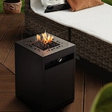 thumbnail of Estufa exterior a gas en mesa cuadrada con funda protectora Square Table Planika