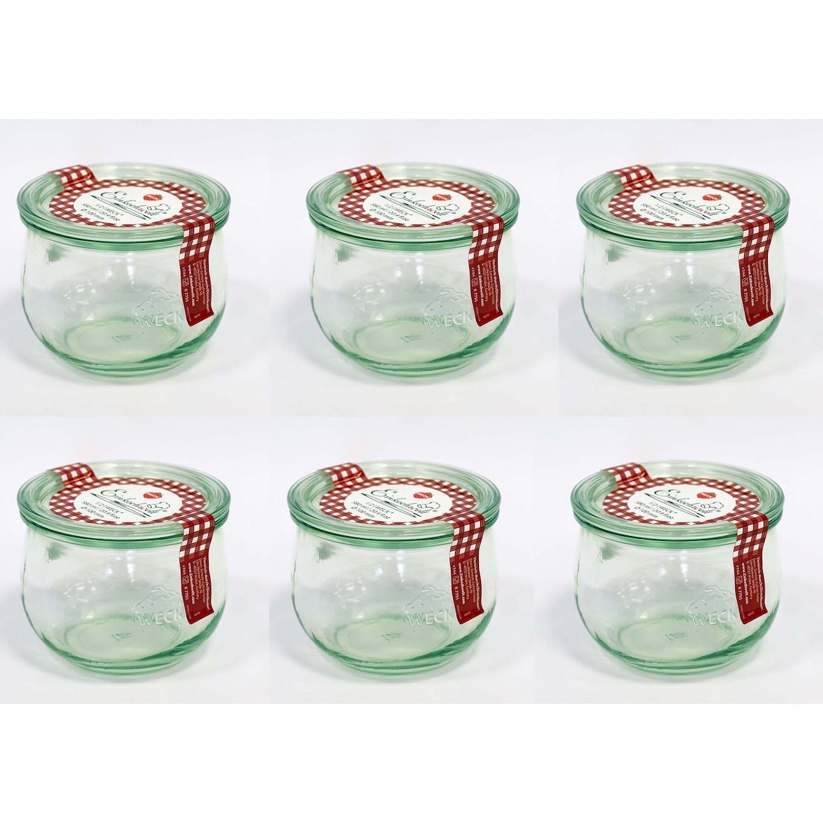 Einmachglas Einkochglas Einweckglas 580 ml [6 Stück] mit Glasdeckel rund