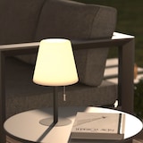 thumbnail of Lampe d'extérieur LED rechargeable USB base acier Gris Foncé D 16 x H 30 cm