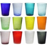 thumbnail of H&H Confezione 12 Bicchieri in Vetro Giada, Colori Assortiti, 28cl