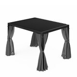 thumbnail of LuminaHaven Pergola 3x4 mit Vorhängen und Moskitonetzen Schwarz