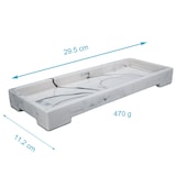 thumbnail of Intirilife Aufbewahrungstablett Ablage Servierbrett in Marmor Weiß aus Kunstharz - 29.5 x 11.2 x 3 cm - Deko Servier Tablett Teller Organizer