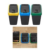 thumbnail of Cubo Basura de Reciclaje Pack 3 Cubos de 18L con Tapa básculante de Plástico -