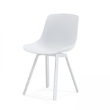 thumbnail of Lot de 4 chaises scandinave aluminium blanches