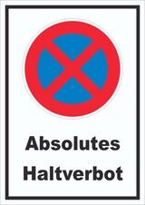 thumbnail of Absolutes Haltverbot Schild A3 (297x420mm)